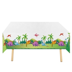 Fournitures de fête d'<span class=keywords><strong>anniversaire</strong></span> de <span class=keywords><strong>dinosaure</strong></span> comprenant bannière, assiettes, tasses, serviettes, <span class=keywords><strong>nappe</strong></span> ensemble de fournitures de vaisselle de fête de <span class=keywords><strong>dinosaure</strong></span> - Product Image 4
