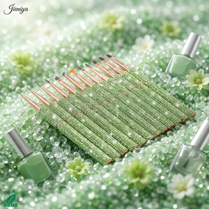 Mango brillante con diamantes de imitación para limpieza de <span class=keywords><strong>uñas</strong></span>, pinceles para decoración de <span class=keywords><strong>uñas</strong></span>, cepillo para polvo - Product Image 5