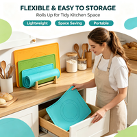 Tapis de pâtisserie en silicone avec règle en relief et échelle circulaire, qualité alimentaire, résistant à la chaleur, compatible congélateur, pour la découpe de la pâte