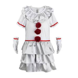Disfraz de Payaso de Terror para Niñas, Vestido con Volantes, Estilo Circo, para Halloween, Actuaciones y Cosplay - Product Image 1