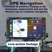 Gallop Sprite Écran portable pour moto 5/6 pouces IPS avec Carplay, DVR, Navigation GPS, Android Auto sans fil, WiFi, Garantie 1 an