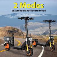 Patinete Eléctrico para Adultos, Motor de 1600W con Autonomía de hasta 50 Millas y Velocidad Máxima de 40 MPH, Patinete Eléctrico Plegable Todoterreno de 10 Pulgadas con Asiento Desmontable