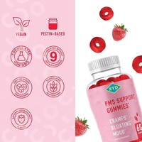 Aeglewell OEM Marque Privée Gummies pour le Soulagement des Règles et l'Équilibre Hormonal, Soulagement des Douleurs Menstruelles et Compléments PMS pour Femmes