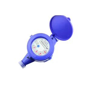 Aangepaste Blauwe Kleur Multi Jet Dry-Dial Type Koudwatermeter Anti-Magneet Iso4064 Klasse B Plastic Abs Watermeter