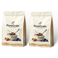 Op Maat Bedrukt Graanfruit Havermout Stand Zakje Hersluitbaar Noot Aluminiumfolie Muesli Ontbijtgranen Ingeblikt Voedsel Voedsel Voor Huisdieren