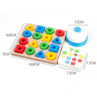 Montessori forme couleur géométrique jeu de correspondance mémoire échecs trieur jouet couleur sensoriel jouets éducatifs pour enfants bébé