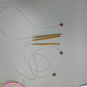 Ago cerchio di bambù, gancio di bambù, tubo bianco cerchio per maglieria 40cm 60cm 80cm bambù cerchio strumento per maglieria - Product Image 6