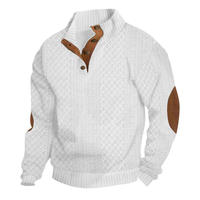 Großhandel Strick-Herrenpullover für den Außenhandel: Modische Retro-Freizeitstrickjacke mit V-Ausschnitt und Knöpfen in Übergrößen