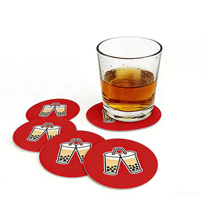 Custom Printed Absorbent Paper Coasters for Beer Coffee Beverages Disposable Eco-Friendly Cup Mat with Logo for Hotel Bar