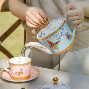 Service à café et thé en céramique style royal, directement de l'usine, tasses à café en porcelaine avec soucoupes, promotion en gros - Product Image 6