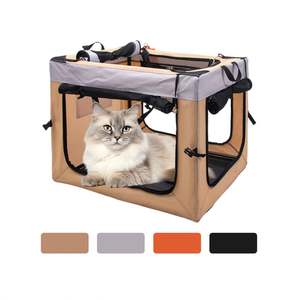 Customization <b>Folding</b> Pet Soft Sided Cage With Anti Scratch Mesh Durable Stable Steel Frame Pet Dog Soft <b>Crate</b> - Product Image 4
