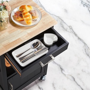 Mueble de almacenamiento móvil de madera para cocina, aparador para sala de estar, mueble de almacenamiento multifuncional de pie, muy vendido. - Product Image 3