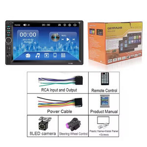 Lecteur MP5 pour voiture Hengwell 7 pouces 2 Din avec écran tactile, prise en charge du contrôle du volant de la voiture, lien miroir, lecteur <span class=keywords><strong>DVD</strong></span> de voiture intégré avec Bluetooth - Product Image 6