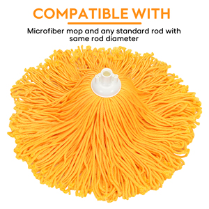Cabezal de repuesto de fregona húmeda redonda de giro mágico de <span class=keywords><strong>microfibra</strong></span> de Color absorbente de alta calidad para mopas de limpieza del hogar - Product Image 5