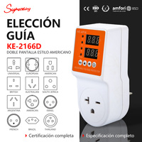 Protecteur de surtension numérique à double affichage 12 ans de garantie, monophasé AC 220V, réglable en tension et en courant, 3520W