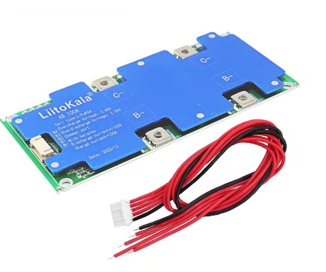 4S 12V 100A BMS LiFePO4 Battery Protection Board Balanced Charging Lithium Iron Phosphate Battery Management System 4S