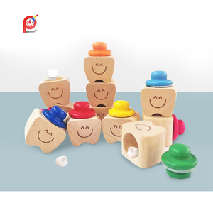 Brand Novelty Wholesale Wooden Teeth Toys Organiser Tooth Shape Deciduous Baby Tooth Box Toy For Kids
