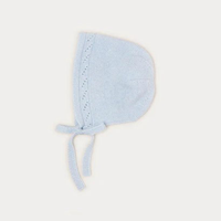 Bonnet attaché tricoté en gros pour bébé personnalisé Bonnet ajouré tricoté en 100% coton