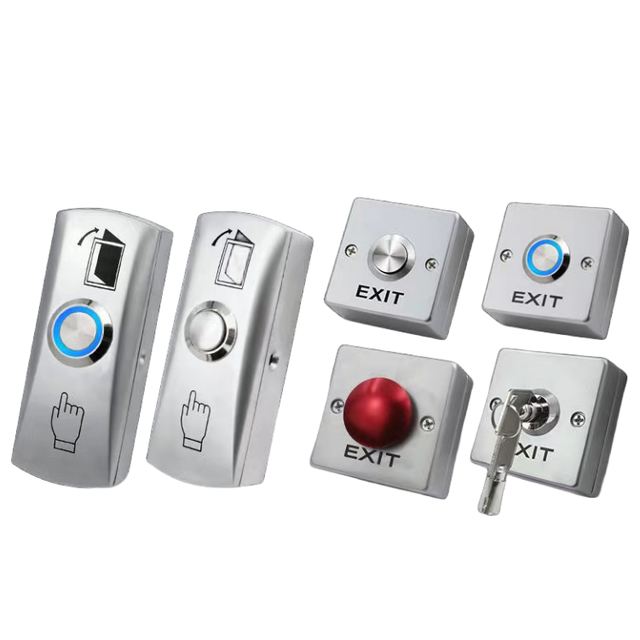High Quality Home Office Access Control Lock System LED Light Metal Open Door Switch Zinc Alloy Door Exit Release Push Button