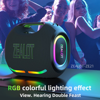 ZEALOT ZE21 Enceinte Bluetooth Portable 250W avec Subwoofer Haute Puissance pour Scène, Prise en Charge TWS/TF/USB/AUX pour Fêtes à Domicile