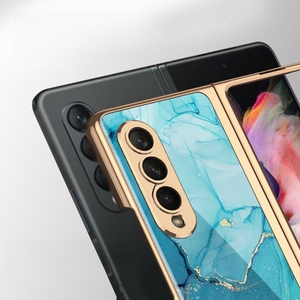 Custodia in vetro placcato personalizzato per <span class=keywords><strong>Samsung</strong></span> Z Fold5 semplice custodia protettiva per schermo pieghevole W23 custodia per cellulare - Product Image 6