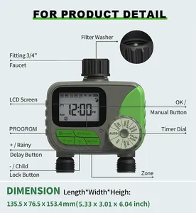 Big Lcd Screen Outdoor Watering Timer Automatic Watering Electric Flower Digital Water Tap Timer