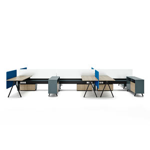 โต๊ะทำงานแบบเปิดโล่งของผู้ผลิตเฟอร์นิเจอร์สำนักงานร่วมสมัยที่ทันสมัยพร้อมตู้สำหรับพื้นที่ทำงาน - Product Image 3