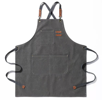 Tablier de cuisine sans manches en coton, imperméable et tendance, avec logo personnalisé, couleur unie noire, pour restaurants