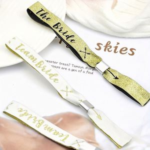Business Popular for Party Event Cloth <b>Bracelet</b> Fabric Polyester Wristbands With Logo Custom <b>Snap</b> Closure Lock - Product Image 4