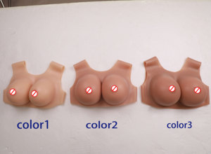 Prótesis de Seno de Silicona con Diseño Hueco en el Cuello, Sin Costuras, Invisible, para Crossdresser, Color Piel Desnuda, para Hombres - Product Image 6