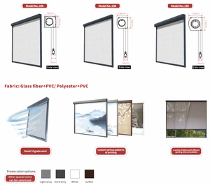 Fenêtre de café personnalisée avec écran zippé, coupe-vent, étanche, métallique, motorisé, stores enrouleurs électriques manuels pour l'extérieur. - Product Image 6