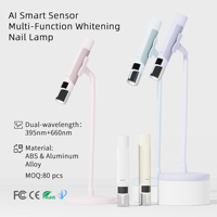 Mini Lampe à Ongles 10W UV LED pour Séchage de Gel 405nm 660nm, Séchoir à Ongles Portable avec Capteur Infrarouge, Lampe d'Art Ongulaire pour Salon, Maison et Voyage