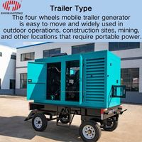 Groupe électrogène diesel silencieux mobile Weichai 180 kW 225 kVA triphasé 12/24 V CC ATS pour chantier et alimentation de secours extérieure