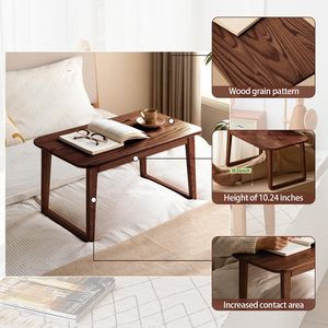 Bandeja sólida de madeira de carvalho, mesa de piso baixo Tatami para a sala de mesa e quarto, cor personalizada aceita - Product Image 3