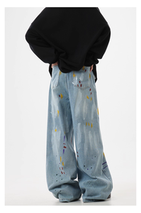 Pantaloni di Jeans Streetwear Jeans larghi oversize larghi a vita alta a gamba larga larghi da donna - Product Image 3