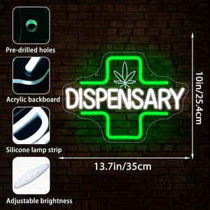 Dispensary Letreros Neon LED indoor hanging ambient light shop <b>sign</b> wall decoration light entrance indicator light luminous <b>sign</b> - Product Image 2
