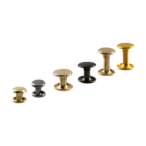Double-Cap Nickel miễn phí kim loại Brass Vòng Nắp đôi đinh tán đinh tán đinh tán 4mm 5mm 6mm 7mm 8mm 9mm 10mm cho da - Product Image 4