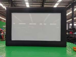 Écran de cinéma gonflable extérieur de 16 pieds, prêt à l'emploi en usine, pour publicité, projecteur, fêtes de famille, tissu BLACK CRYSTAL - Product Image 6