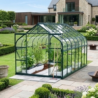 Kits de serres modernes en métal pour la maison, le jardin et l'extérieur, pour les jardins de villas, avec construction en alliage d'aluminium + acier