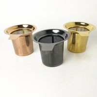 Ensemble d'infuseurs à thé portables écologiques en acier inoxydable 304 à mailles extra fines avec couvercle en silicone, grande capacité, pour théières
