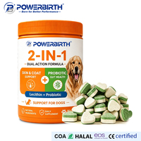 Probiotiques pour chiens, comprimés à mâcher, supplément de vitamines, calcium, oméga 3, huile de poisson, comprimés à mâcher moelleux