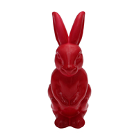 Oster-Themen-Kollektion Deko Künstlicher Roter Hase Dekorationsprodukt für Tisch Feiertagslieferant Großhandel