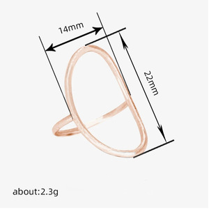 Anello geometrico minimalista per uomo e donna, gioielli unisex per la moda quotidiana - Product Image 4