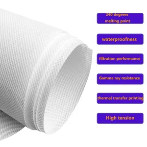 100% lapisan poliester Pet Spunbond gulungan kain Nonwoven grosir tekstil rumah tahan suhu tinggi kain Non Woven