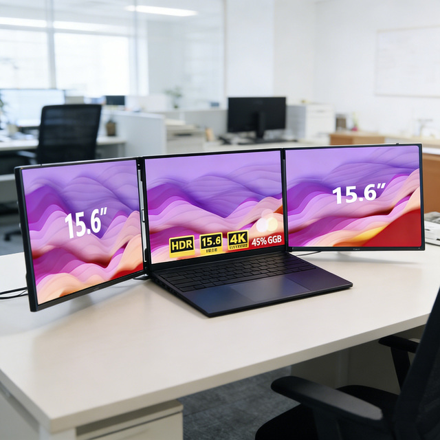 Portable 15.6 Triple Monitor Extender Screen Display Extender Dual Monitor for Laptop