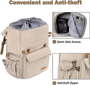 Free Sample Luxury Portable Camera Backpack DSLR/SLR/Mirrorless Tactical Camera <b>Bag</b> Case with Laptop <b>Compartment</b> Compatible - Product Image 3