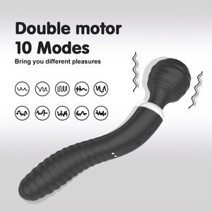 Vibrador Dildo Multifrecuencia <span class=keywords><strong>de</strong></span> Doble Extremo AITE, Varita AV con Doble Vibración 100% Impermeable IPX7 para Vagina/Anal/Oral/Pezones <span class=keywords><strong>de</strong></span> Mujer - Product Image 3