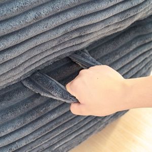 Fauteuil pouf surdimensionné D0100HRITA6 avec accoudoirs, style japonais, en tissu, canapé lounge une place, chaise de sol confortable pour salon - Product Image 5