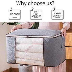 Foldable <b>Storage</b> <b>Bag</b> Organizers, Waterproof Anti-Mold Moisture Proof <b>Clothes</b> <b>Storage</b> Container Zipper <b>Bag</b> With Clear Window - Product Image 5