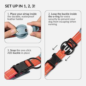 2024 Huisdieraccessoires Van Hoge Kwaliteit Kat <span class=keywords><strong>Gps</strong></span> Hondenhalsband Lederen Airtag Hondenhalsband - Product Image 5